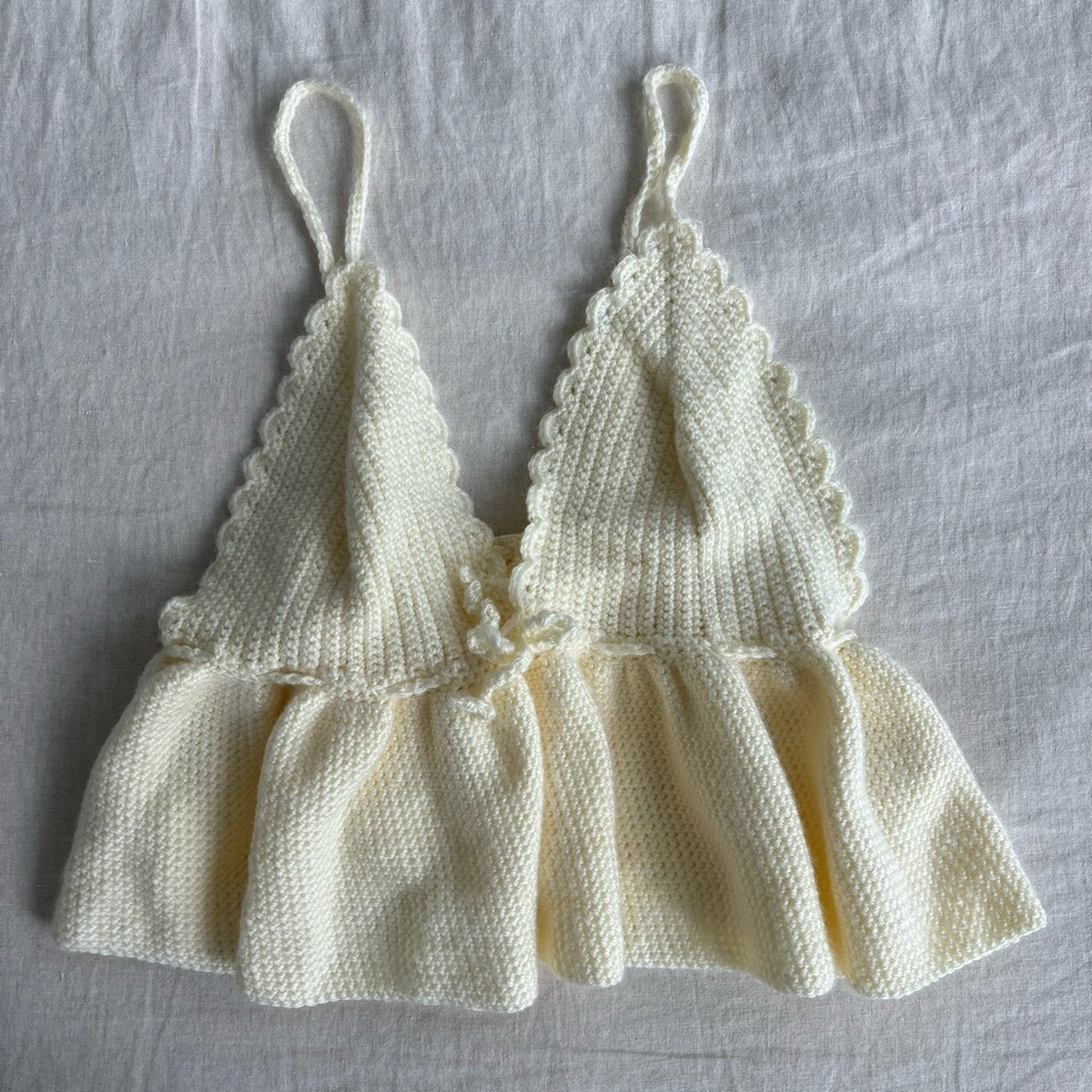 Handmade Cream Crochet Top